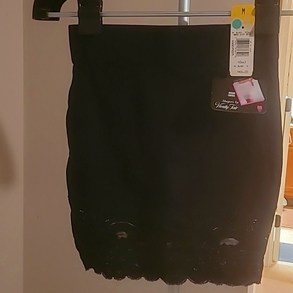Black Medium Control Shaper - 1/2 slip spandex/cotton
